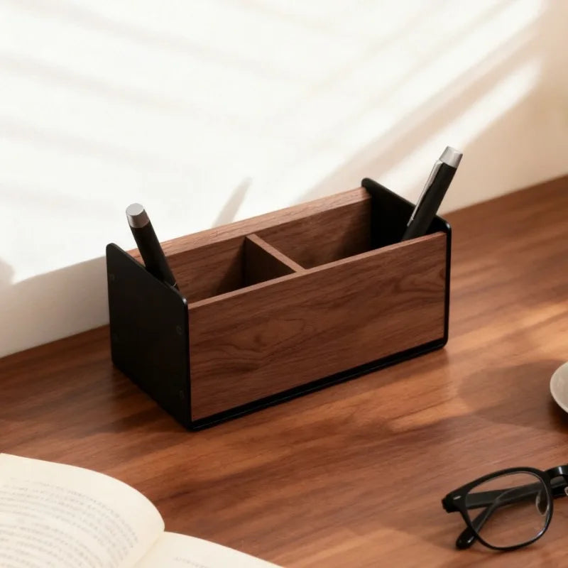 Cozya Lund Walnut and Aluminium Desk Caddy — Cozya Modern Desks & Workspace Accessories — view 5