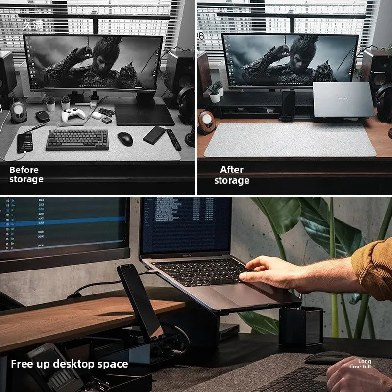 Cozya Aske Modular Walnut Riser System — Cozya Modern Desks & Workspace Accessories — view 6