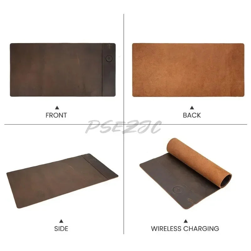 Cozya Ravn Oversized Vegan Leather Desk Mat — Cozya Modern Desks & Workspace Accessories — view 4