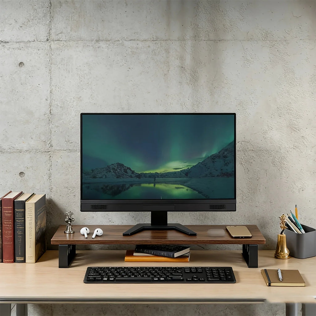 Cozya Calder Industrial Wood-Top Riser — Cozya Modern Desks & Workspace Accessories — view 4