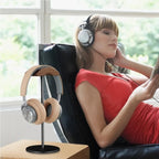 Cozya Tove Walnut and Aluminium Headphone Stand — Cozya Modern Desks & Workspace Accessories — view 2