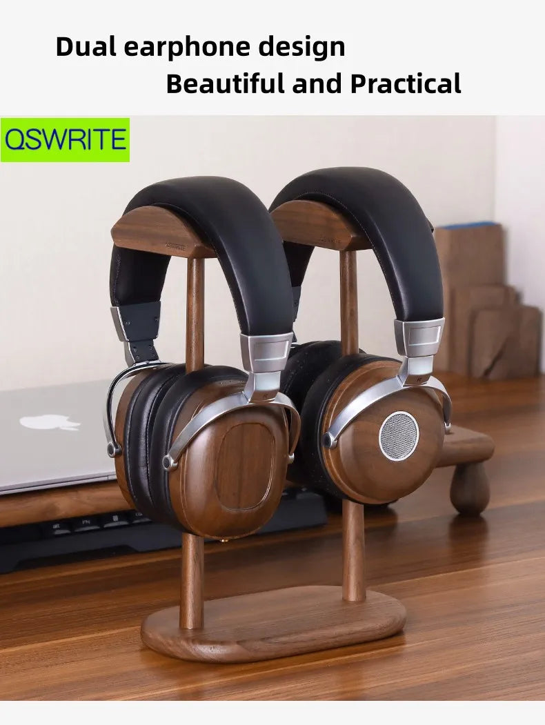 Cozya Soren Duo Walnut Headphone Perch — Cozya Modern Desks & Workspace Accessories — view 2