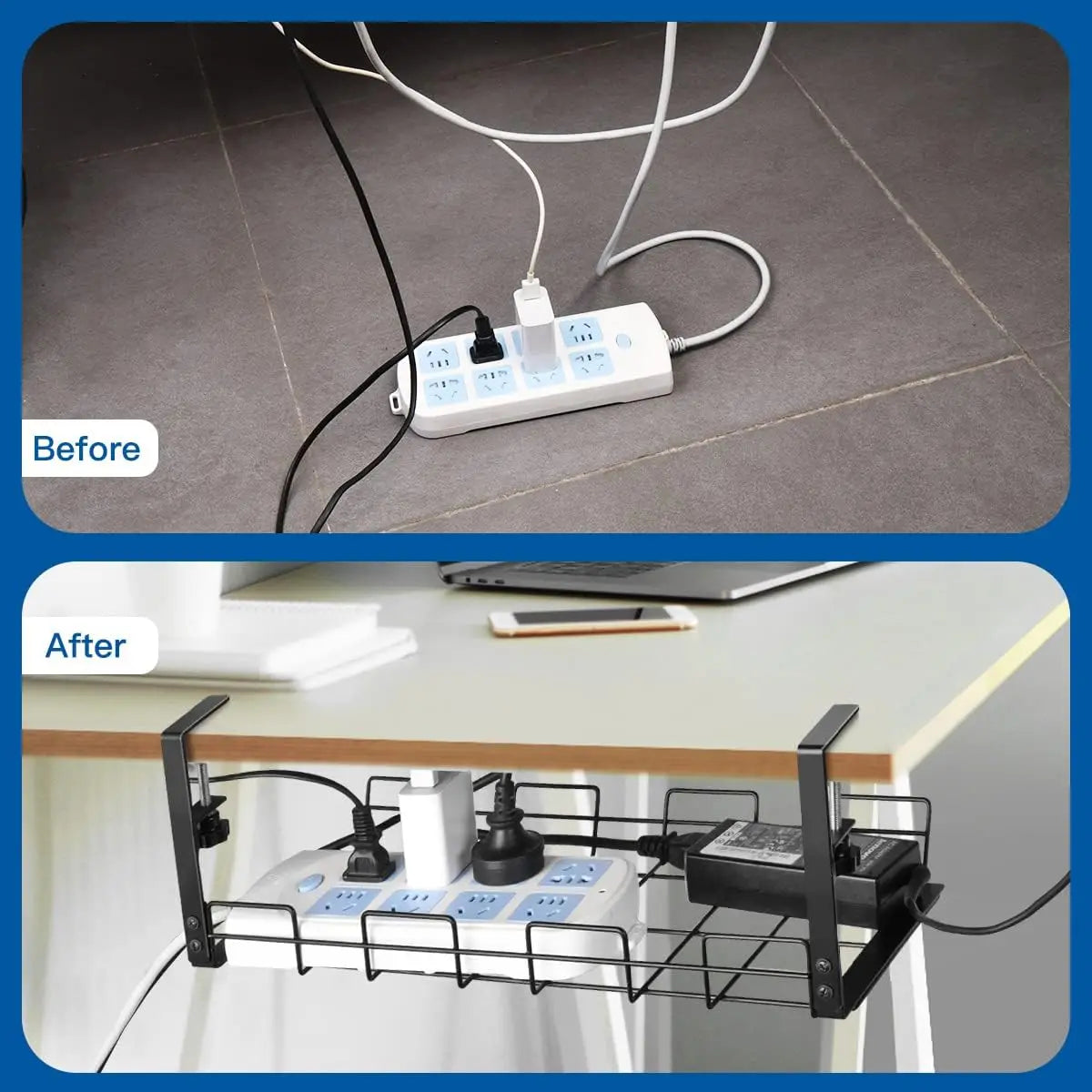 Cozya Vega Under-Desk Cable Tray — Cozya Modern Desks & Workspace Accessories — view 3