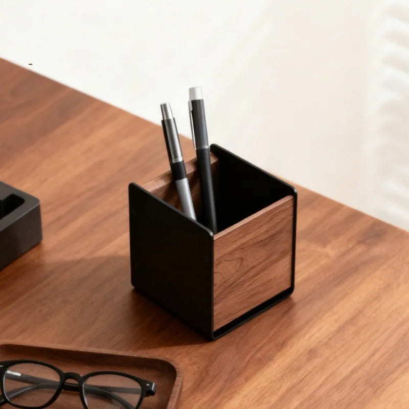 Cozya Lund Walnut and Aluminium Desk Caddy — Cozya Modern Desks & Workspace Accessories — view 2