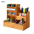 Cozya Mera Wooden Pen Tower with Drawer — Cozya Modern Desks & Workspace Accessories