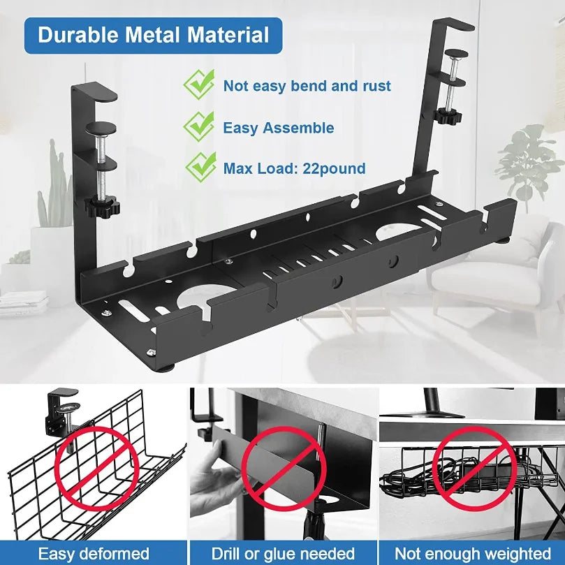 Cozya Sten Telescopic Under-Desk Rack — Cozya Modern Desks & Workspace Accessories — view 5
