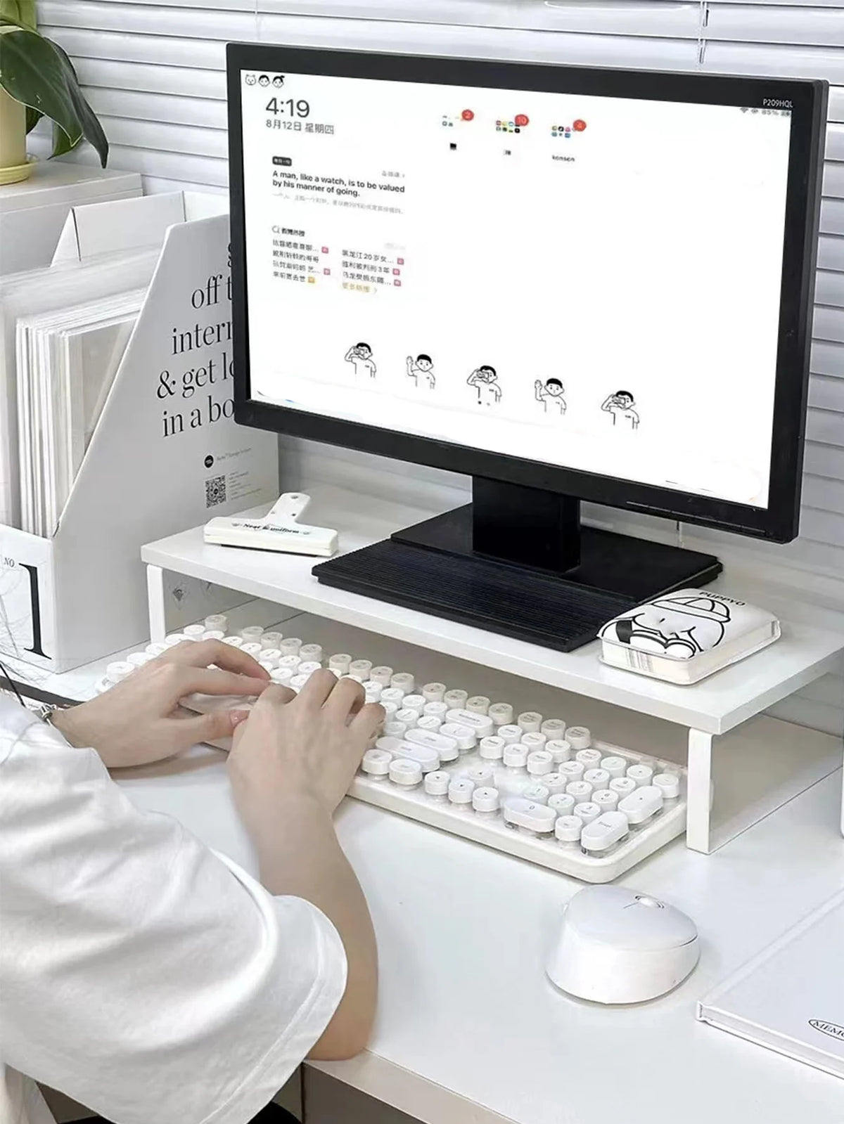 Cozya Wren Open-Frame Monitor Riser — Cozya Modern Desks & Workspace Accessories — view 5