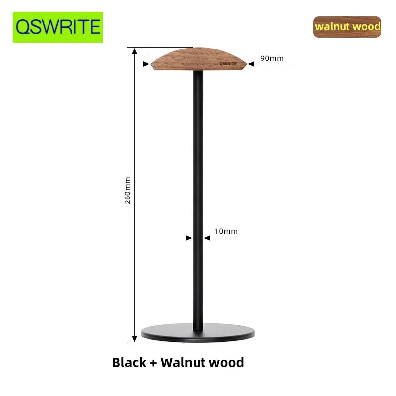 Cozya Ulva Minimalist Walnut Headphone Hook — Cozya Modern Desks & Workspace Accessories — view 4