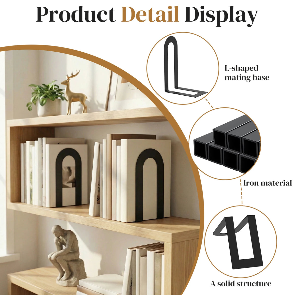 Cozya Grove Six-Piece Bookend Set — Cozya Modern Desks & Workspace Accessories — view 3