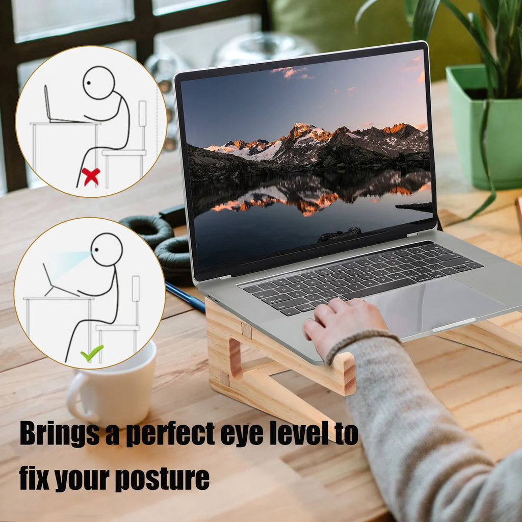Cozya Aurel Adjustable Wood Laptop Stand — Cozya Modern Desks & Workspace Accessories — view 3