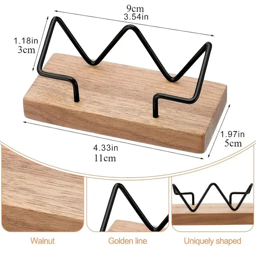 Cozya Kiva Wood and Steel Card Stand — Cozya Modern Desks & Workspace Accessories — view 5