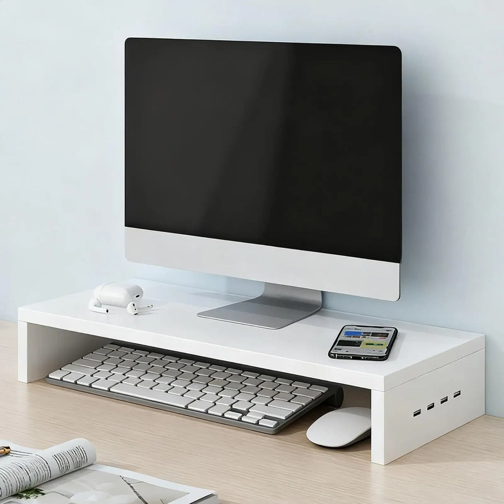 Cozya Nordal Powered Monitor Riser with USB Hub — Cozya Modern Desks & Workspace Accessories — view 3