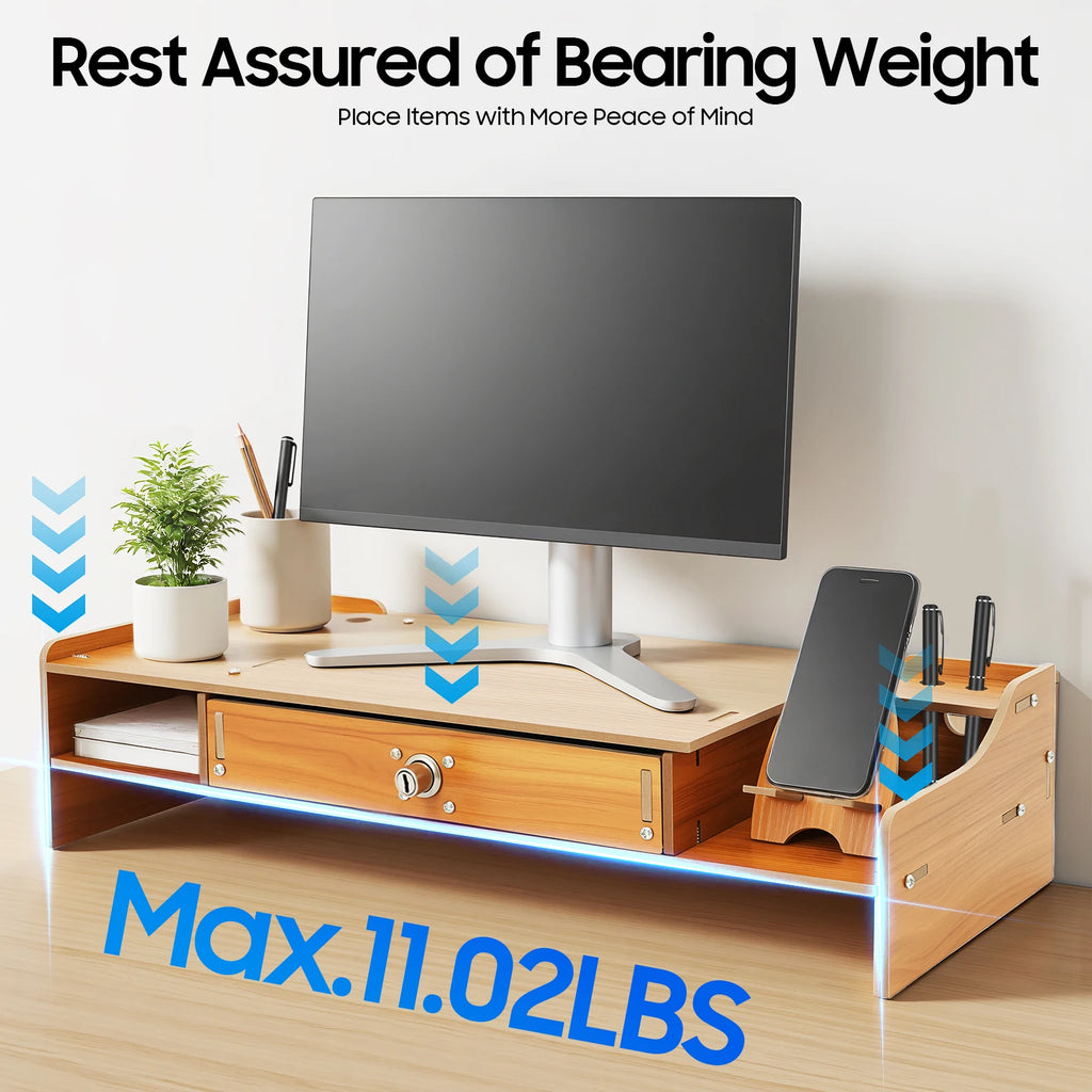 Cozya Osla Clamp-On Monitor Shelf — Cozya Modern Desks & Workspace Accessories — view 2