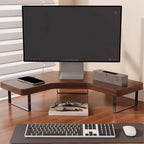Cozya Isar Corner Riser with Side Shelf — Cozya Modern Desks & Workspace Accessories — view 5