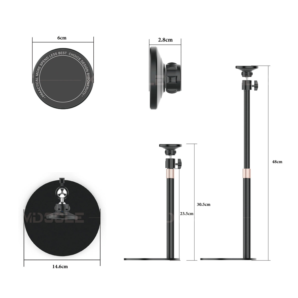 Cozya Zira Magnetic Portable Monitor Stand — Cozya Modern Desks & Workspace Accessories — view 4