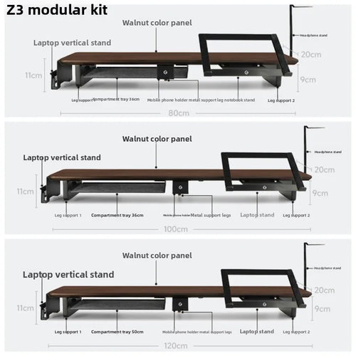 Cozya Aske Modular Walnut Riser System — Cozya Modern Desks & Workspace Accessories