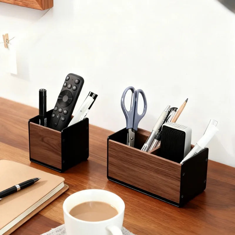 Cozya Lund Walnut and Aluminium Desk Caddy — Cozya Modern Desks & Workspace Accessories