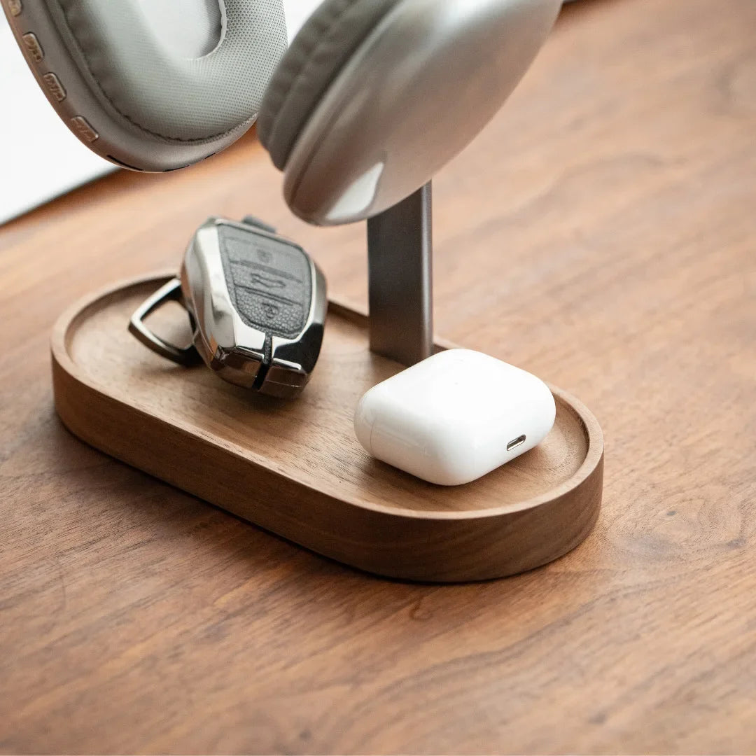 Cozya Halvor Headphone Stand with Valet Tray — Cozya Modern Desks & Workspace Accessories — view 3