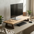Cozya Bjork Wood Deck Riser on Turned Legs — Cozya Modern Desks & Workspace Accessories