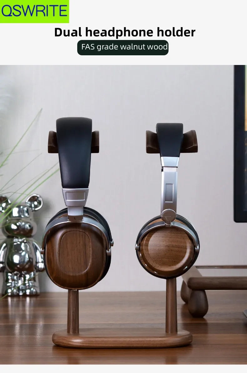 Cozya Soren Duo Walnut Headphone Perch — Cozya Modern Desks & Workspace Accessories — view 3