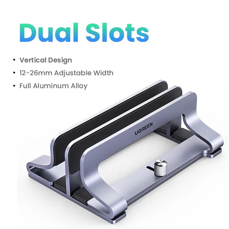 Cozya Vale Vertical Aluminium Laptop Dock — Cozya Modern Desks & Workspace Accessories — view 3