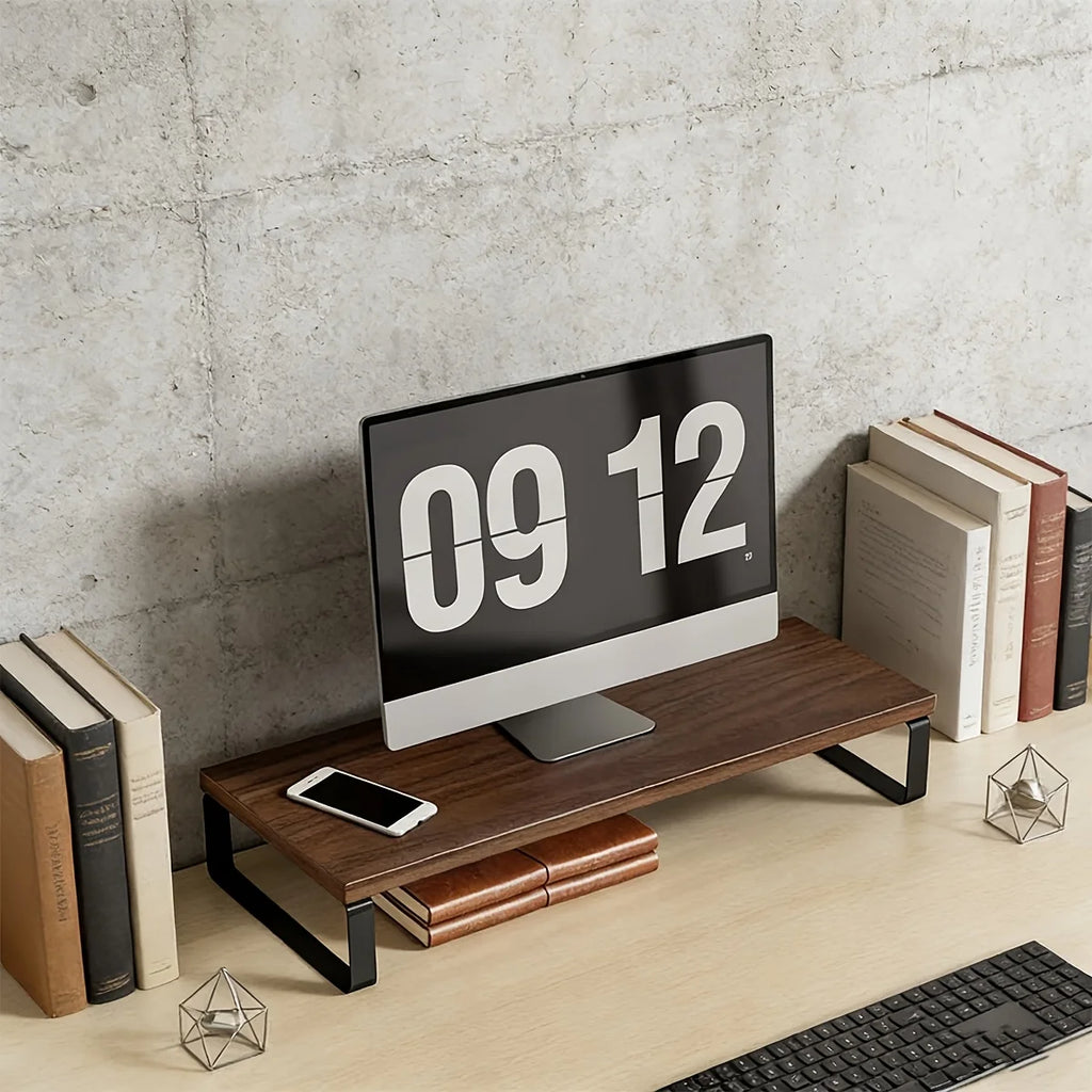 Cozya Calder Industrial Wood-Top Riser — Cozya Modern Desks & Workspace Accessories