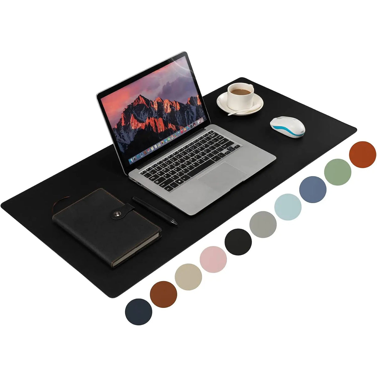 Cozya Nessa Slim Leather Desk Blotter — Cozya Modern Desks & Workspace Accessories