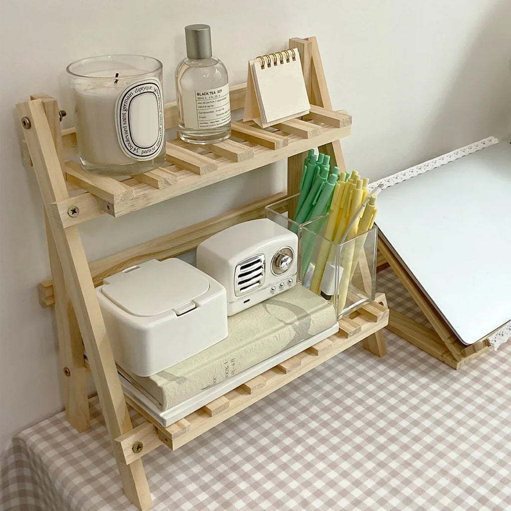 Cozya Fossa Folding Two-Tier Shelf — Cozya Modern Desks & Workspace Accessories