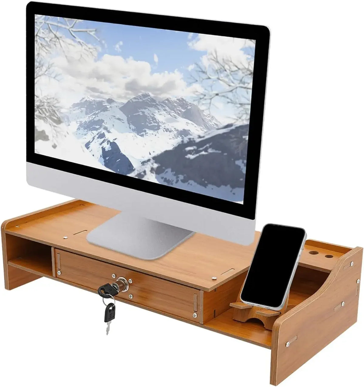 Cozya Dalen Riser with Lockable Drawer — Cozya Modern Desks & Workspace Accessories