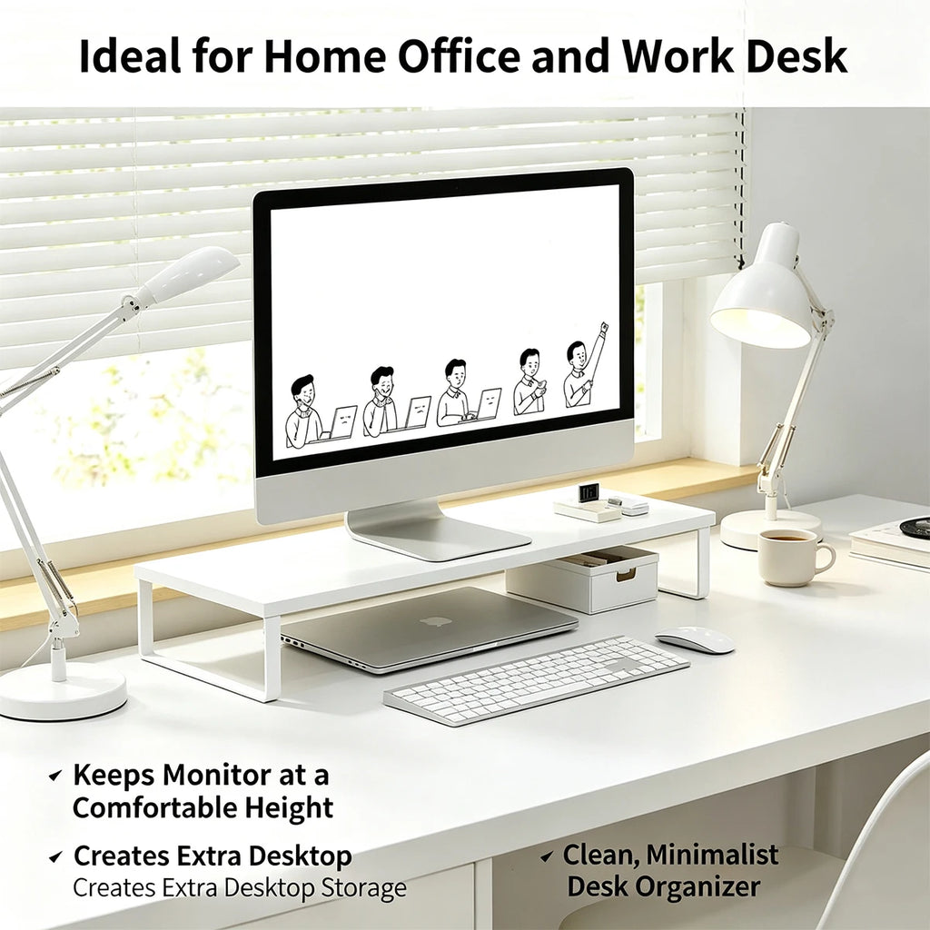 Cozya Wren Open-Frame Monitor Riser — Cozya Modern Desks & Workspace Accessories