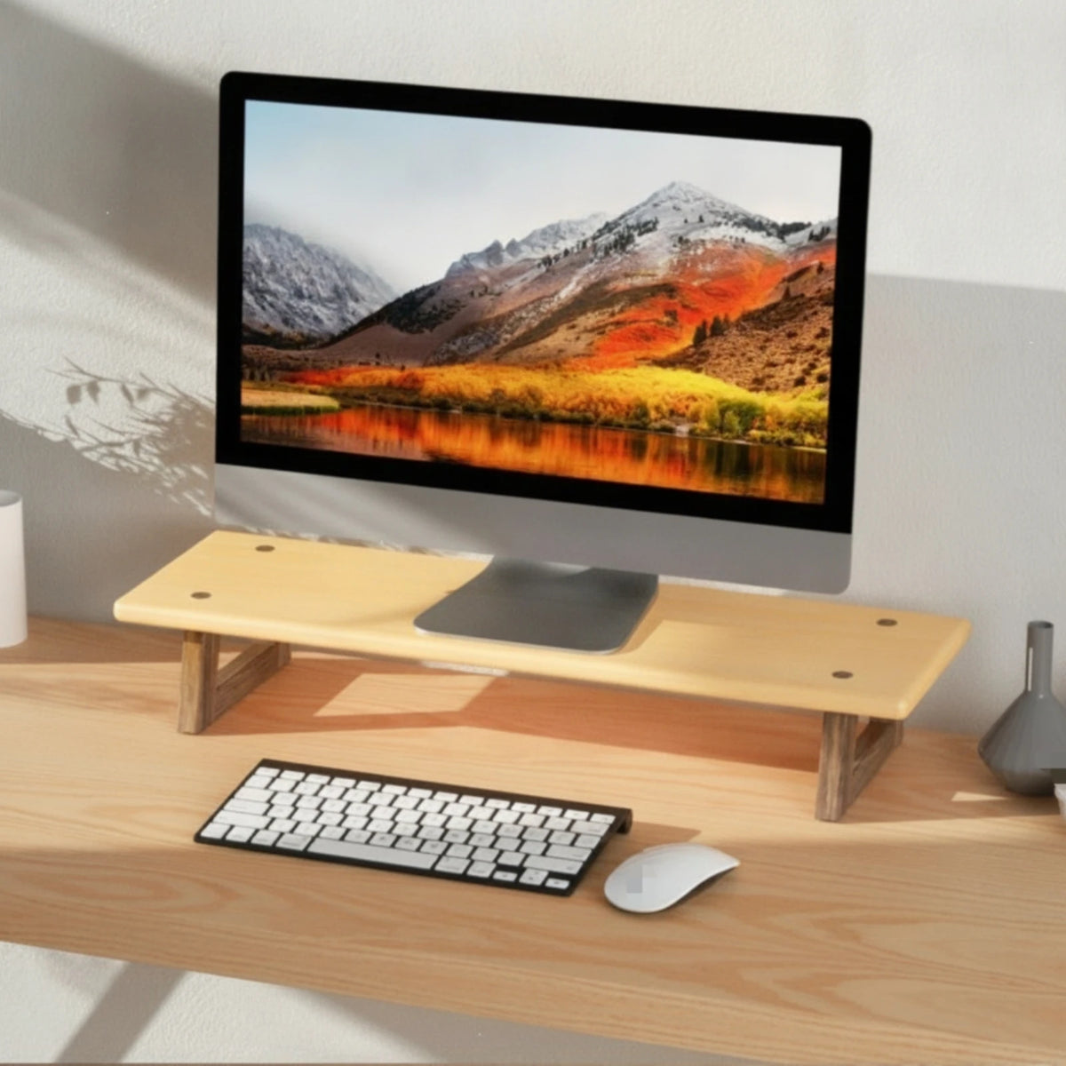 Cozya Bjork Wood Deck Riser on Turned Legs — Cozya Modern Desks & Workspace Accessories — view 2