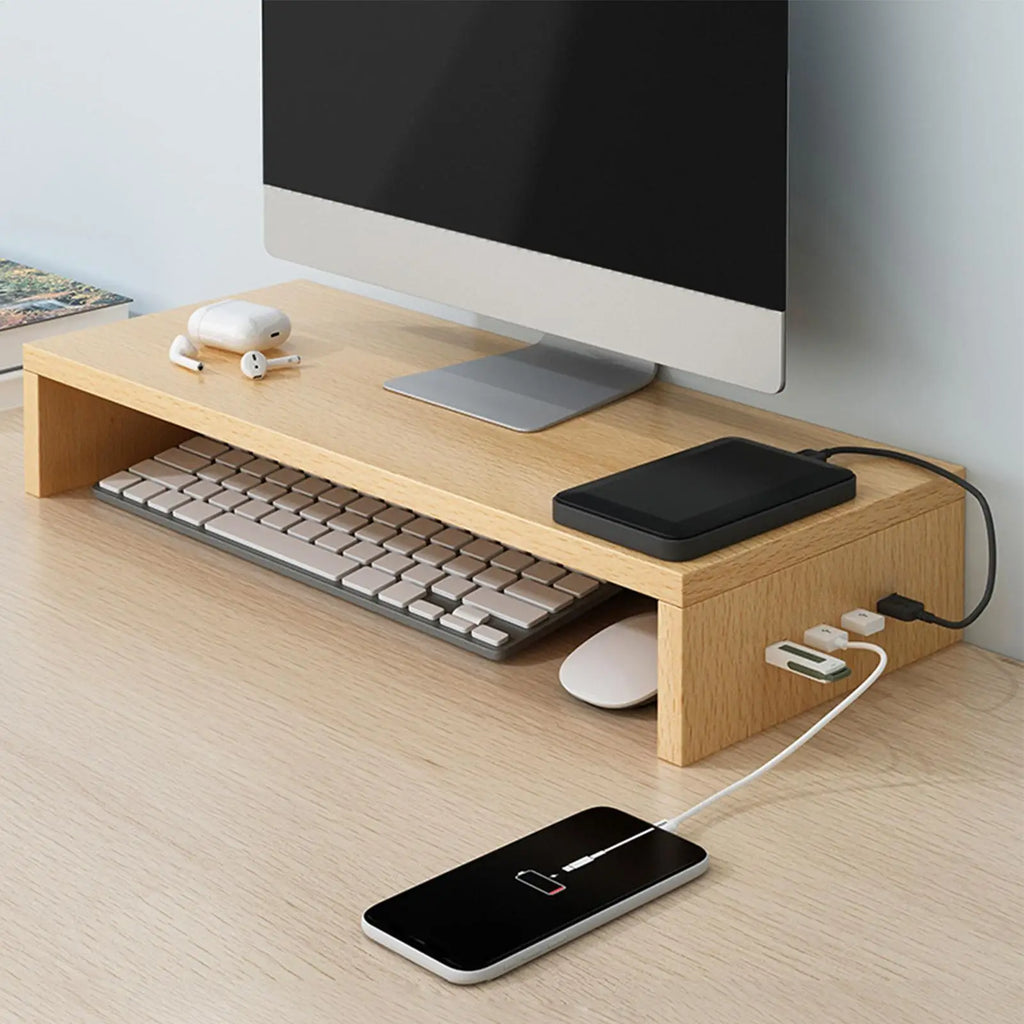 Cozya Nordal Powered Monitor Riser with USB Hub — Cozya Modern Desks & Workspace Accessories