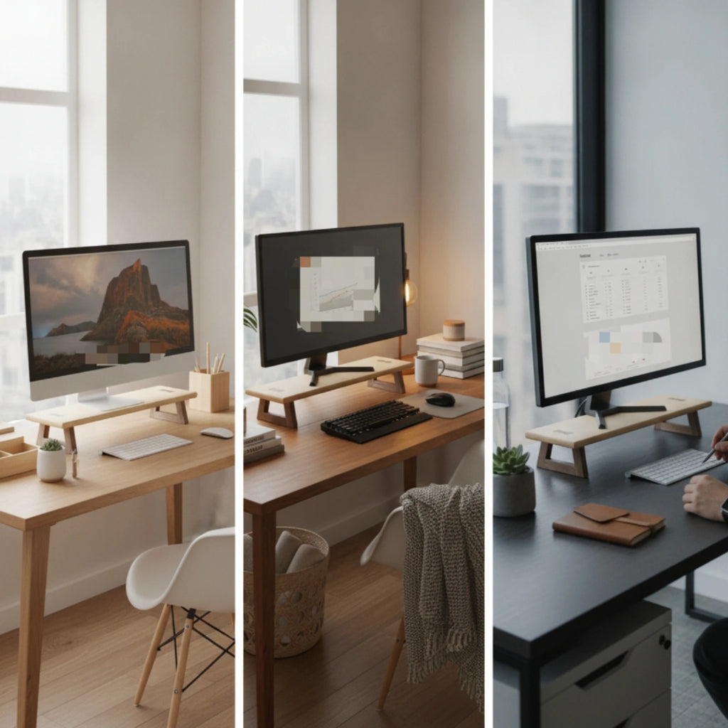 Cozya Bjork Wood Deck Riser on Turned Legs — Cozya Modern Desks & Workspace Accessories — view 5