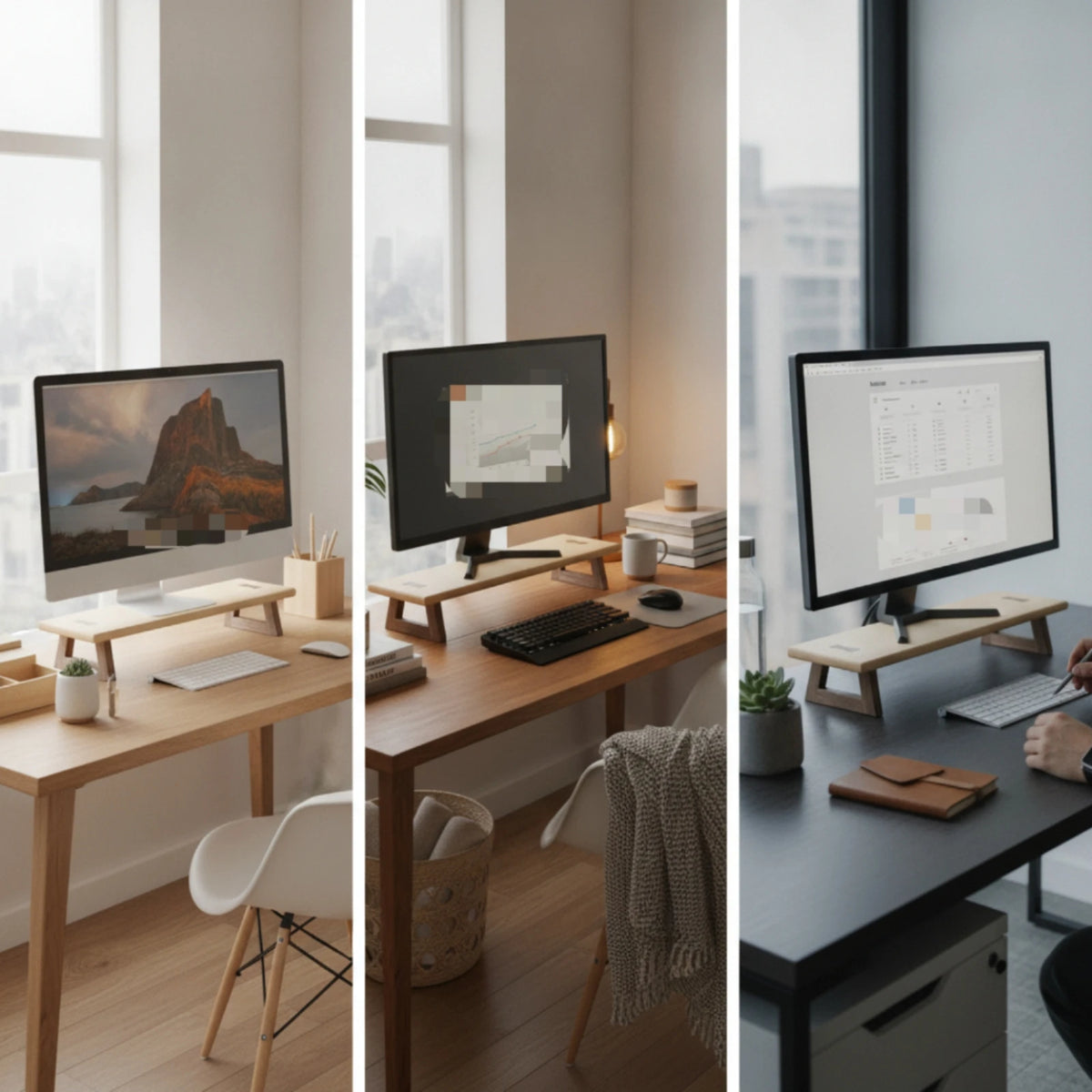 Cozya Bjork Wood Deck Riser on Turned Legs — Cozya Modern Desks & Workspace Accessories — view 5