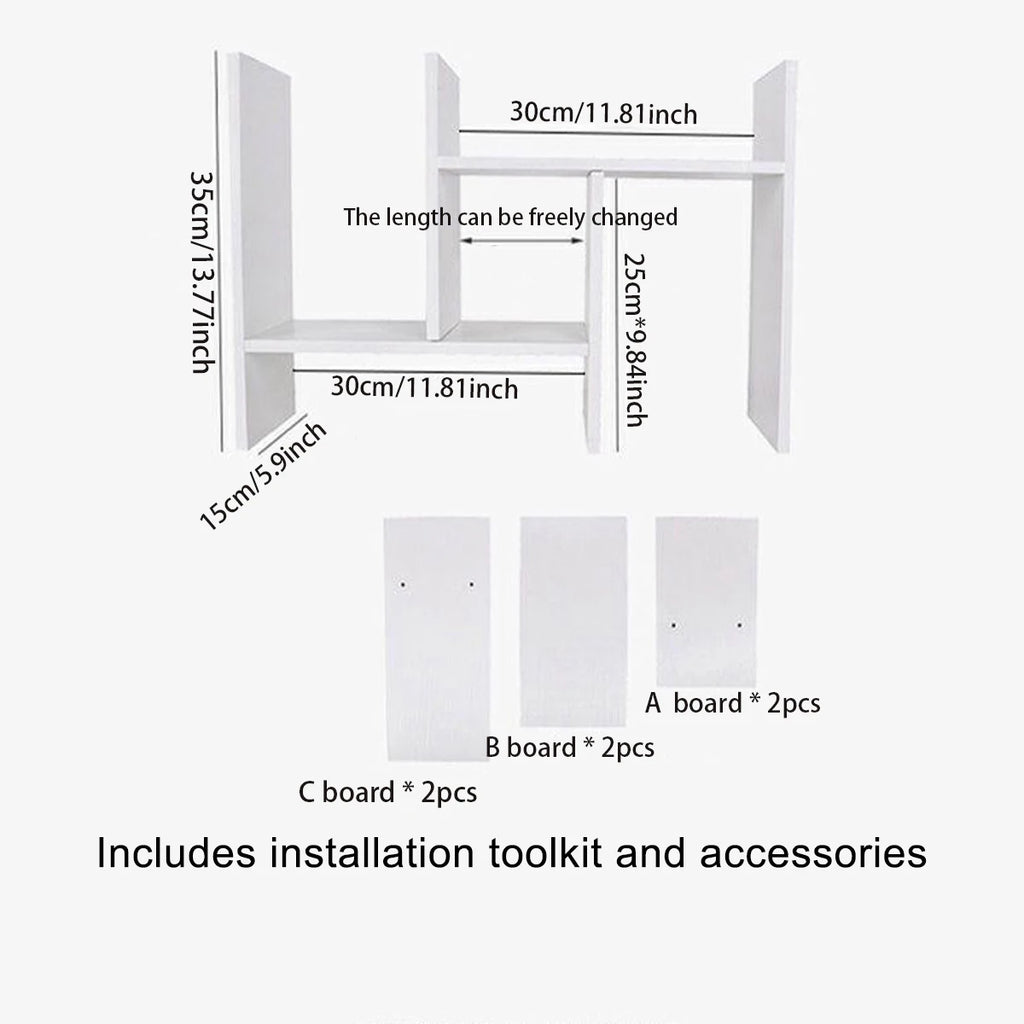 Cozya Elin Expandable Desk Shelf — Cozya Modern Desks & Workspace Accessories — view 2